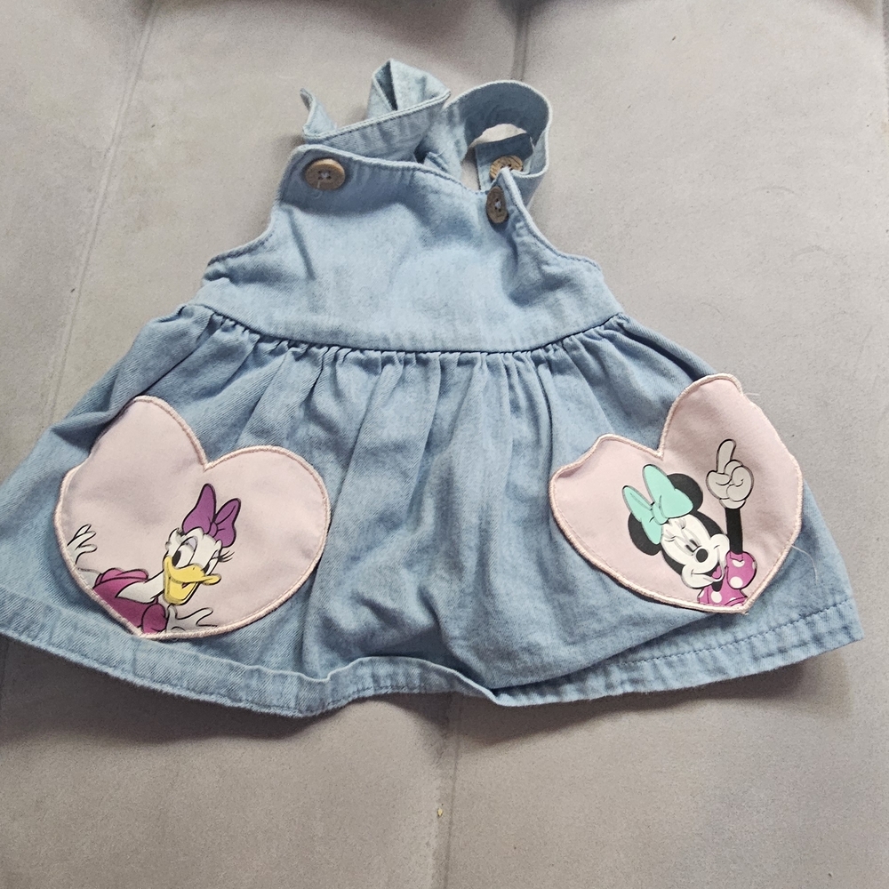 Disney Blue Denim Dress with Minnie and Daisy